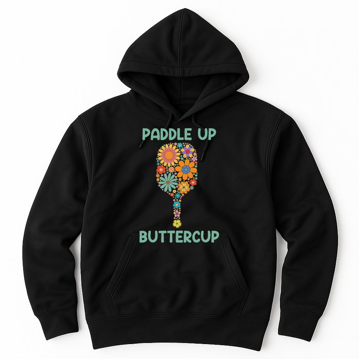 Paddle Up Buttercup Floral Pickleball Paddle Hoodie
