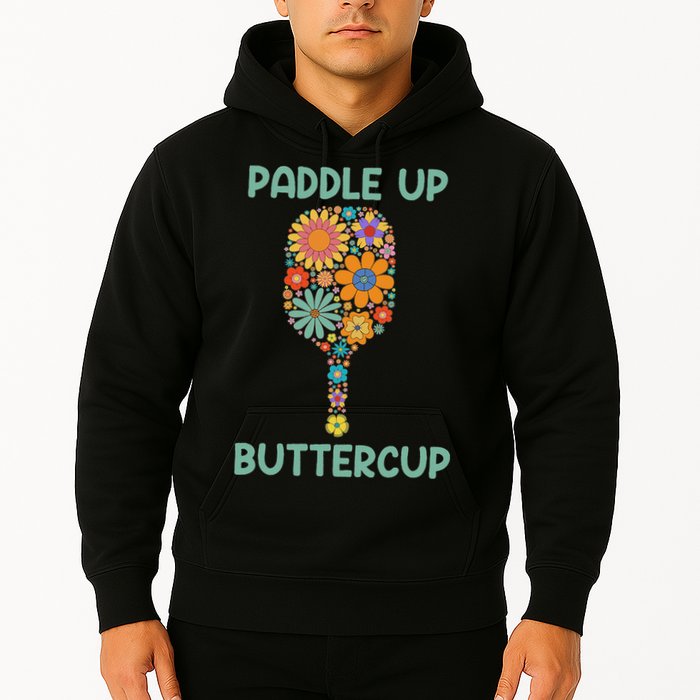 Paddle Up Buttercup Floral Pickleball Paddle Hoodie