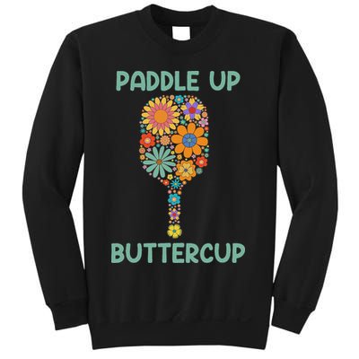 Paddle Up Buttercup Floral Pickleball Paddle Sweatshirt