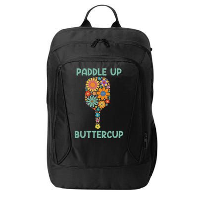 Paddle Up Buttercup Floral Pickleball Paddle City Backpack