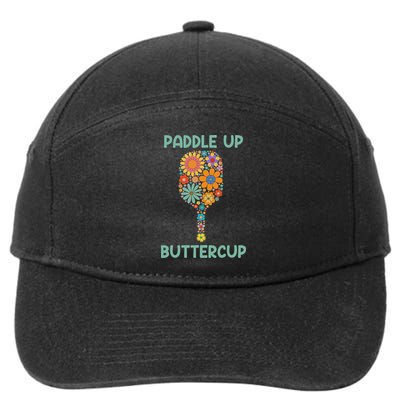 Paddle Up Buttercup Floral Pickleball Paddle 7-Panel Snapback Hat