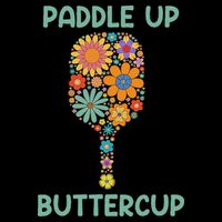 Paddle Up Buttercup Floral Pickleball Paddle 16 in Basic Backpack