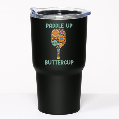Paddle Up Buttercup Floral Pickleball Paddle Tumbler