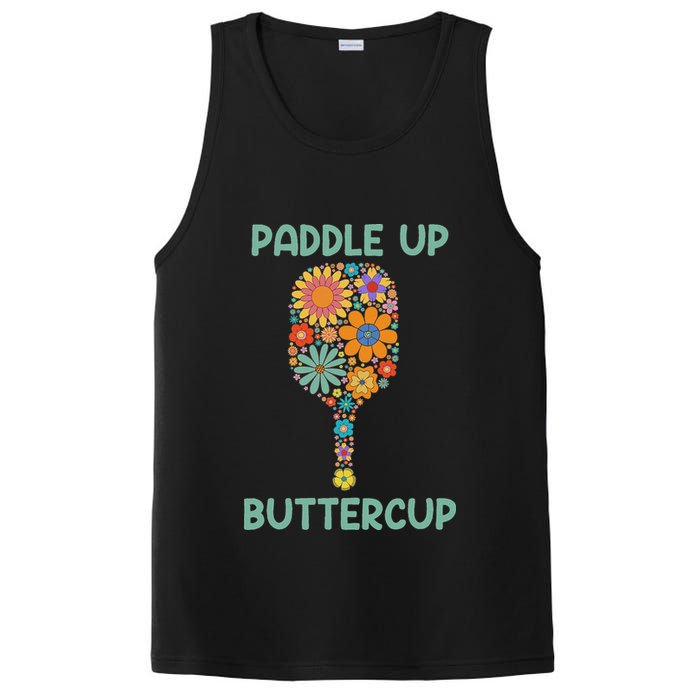 Paddle Up Buttercup Floral Pickleball Paddle PosiCharge Competitor Tank