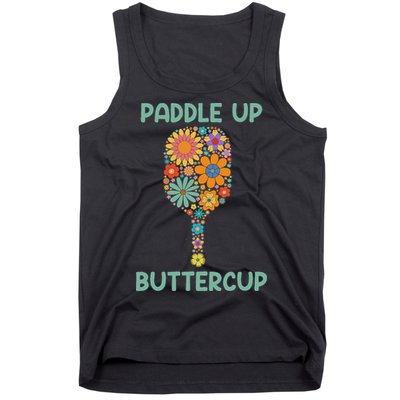 Paddle Up Buttercup Floral Pickleball Paddle Tank Top