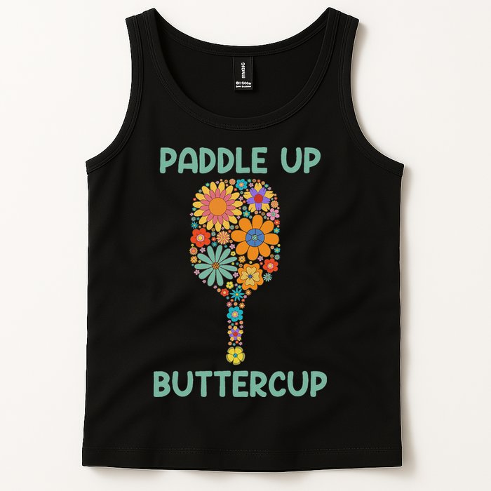 Paddle Up Buttercup Floral Pickleball Paddle Tank Top