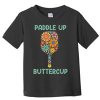 Paddle Up Buttercup Floral Pickleball Paddle Toddler T-Shirt