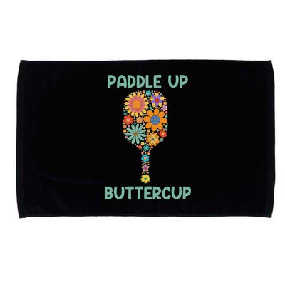 Paddle Up Buttercup Floral Pickleball Paddle Microfiber Hand Towel