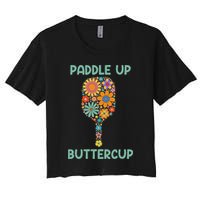 Paddle Up Buttercup Floral Pickleball Paddle Crop Top