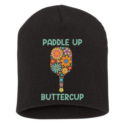 Paddle Up Buttercup Floral Pickleball Paddle Short Acrylic Beanie