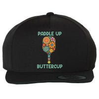 Paddle Up Buttercup Floral Pickleball Paddle Wool Snapback Cap