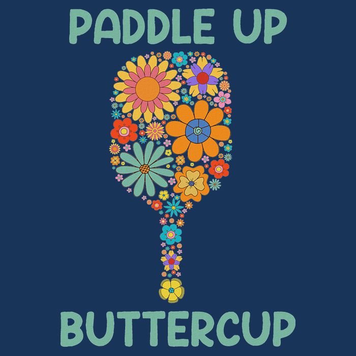 Paddle Up Buttercup Floral Pickleball Paddle Infant Baby Jersey Bodysuit