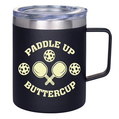 Paddle Up Buttercup For Pickleball 12oz Stainless Steel Coffee Mug