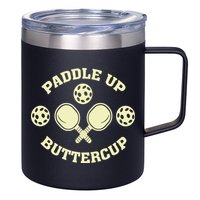 Paddle Up Buttercup For Pickleball 12oz Stainless Steel Coffee Mug