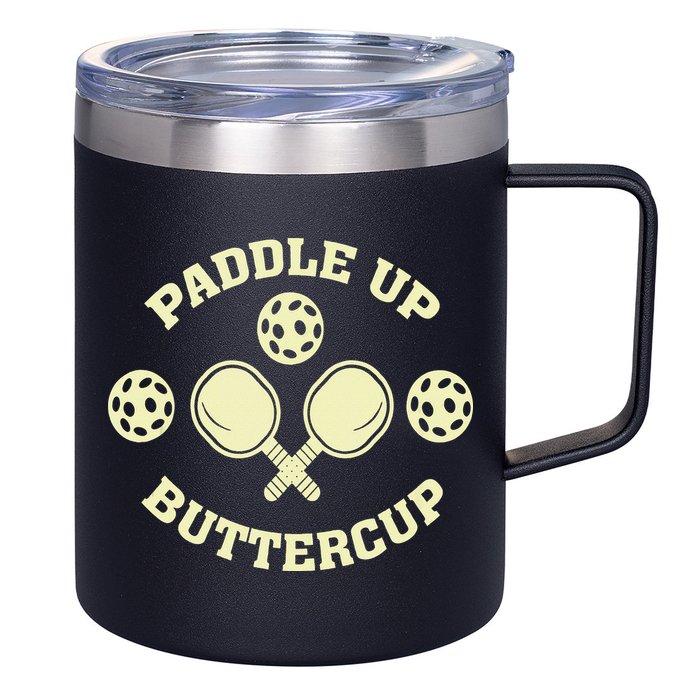 Paddle Up Buttercup For Pickleball 12oz Stainless Steel Coffee Mug