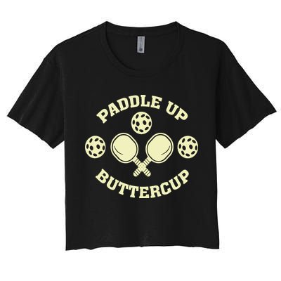 Paddle Up Buttercup For Pickleball Crop Top
