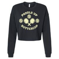 Paddle Up Buttercup For Pickleball Cropped Pullover Crew