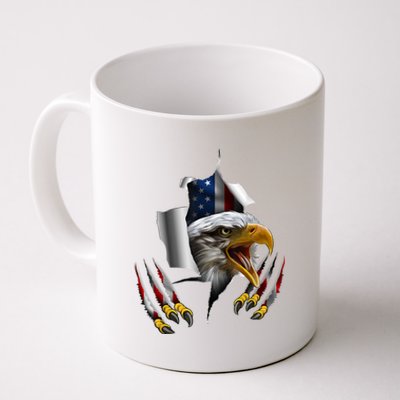 Patriotic Usa Bald Eagle 4th Of July Flag Vintage Coffee Mug