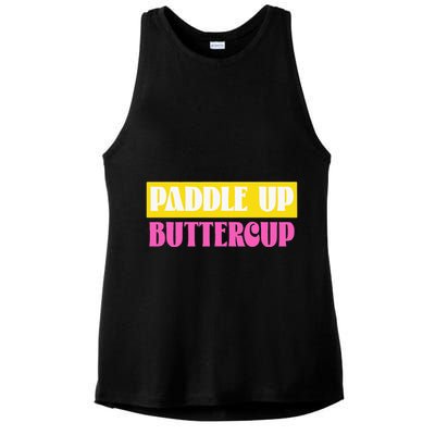 Paddle Up Buttercup for Pickleball Lovers Ladies PosiCharge Tri-Blend Wicking Tank