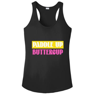 Paddle Up Buttercup for Pickleball Lovers Ladies PosiCharge Competitor Racerback Tank
