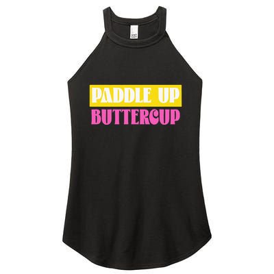 Paddle Up Buttercup for Pickleball Lovers Women's Perfect Tri Rocker Tank