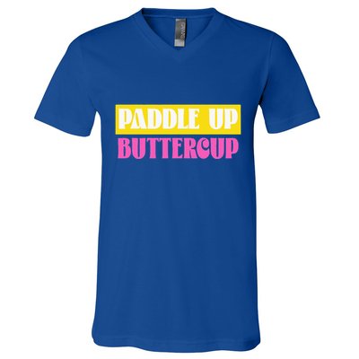 Paddle Up Buttercup for Pickleball Lovers V-Neck T-Shirt
