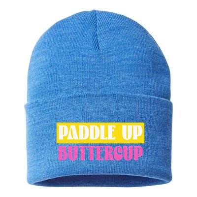 Paddle Up Buttercup for Pickleball Lovers Sustainable Knit Beanie