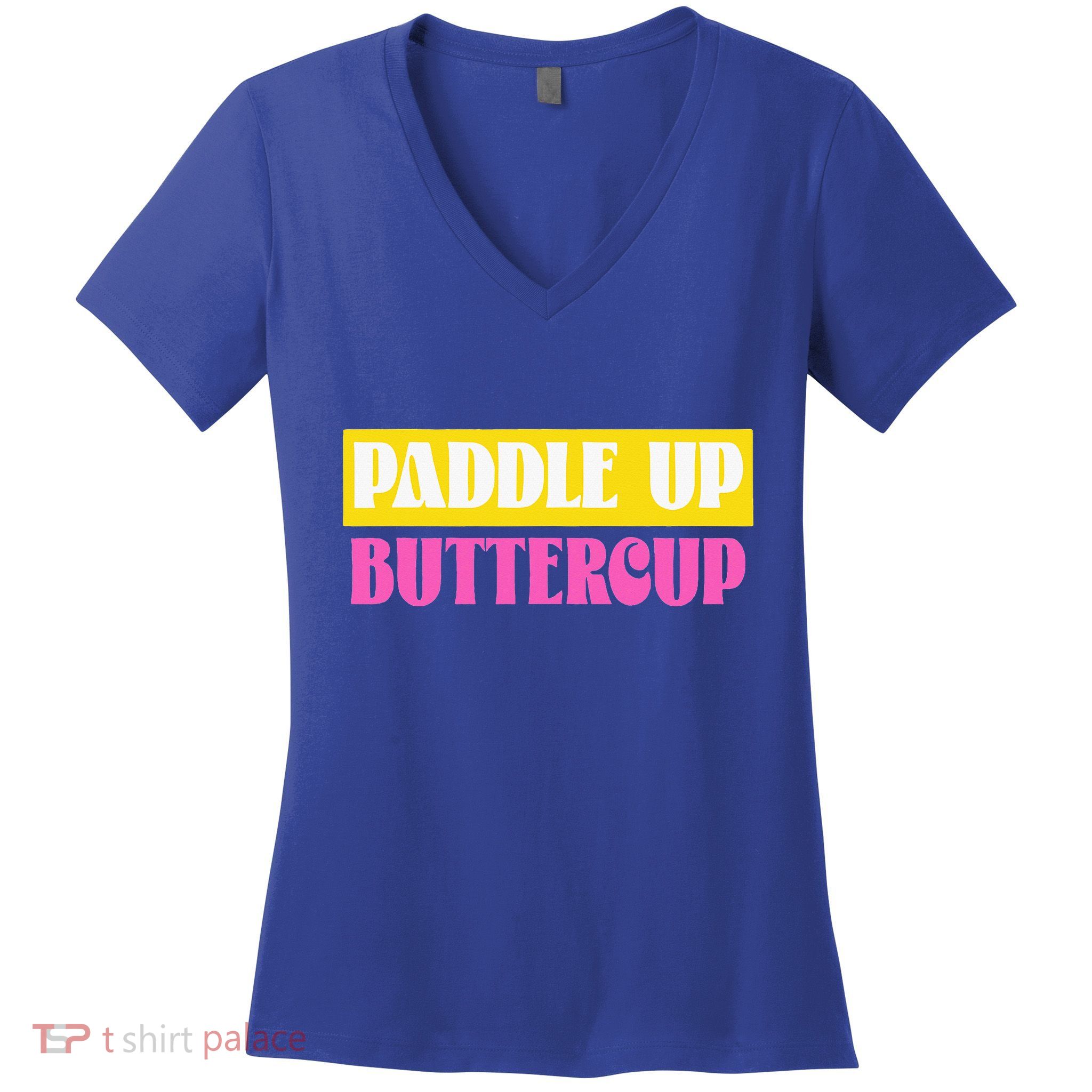 Paddle Up Buttercup for Pickleball Lovers Women's V-Neck T-Shirt