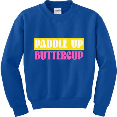 Paddle Up Buttercup for Pickleball Lovers Kids Sweatshirt