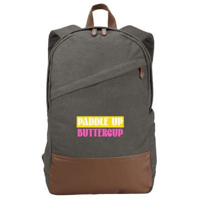 Paddle Up Buttercup for Pickleball Lovers Cotton Canvas Backpack
