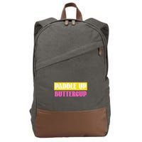 Paddle Up Buttercup for Pickleball Lovers Cotton Canvas Backpack