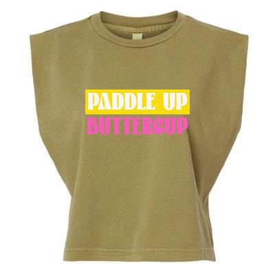 Paddle Up Buttercup for Pickleball Lovers Garment-Dyed Women's Muscle Tee