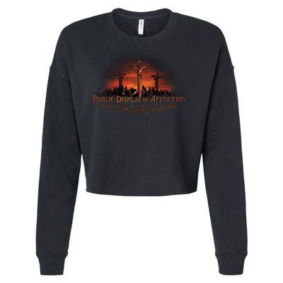 Public Display Of Affection Jesus Christ Lord Cropped Pullover Crew