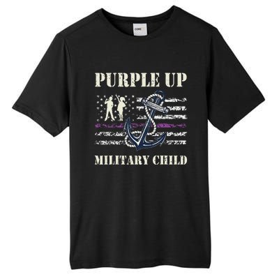 Purple Up Children's Costumes Military Children's Month American Flag Tall Fusion ChromaSoft Performance T-Shirt