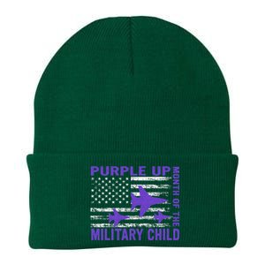 Purple Up Children's Costumes Military Children's Month American Flag Knit Cap Winter Beanie