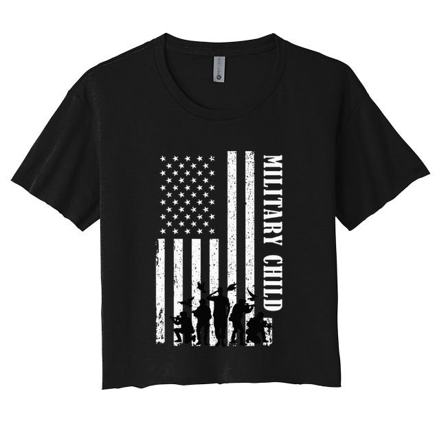 Purple Up Children's Costumes Military Children's Month American Flag Crop Top