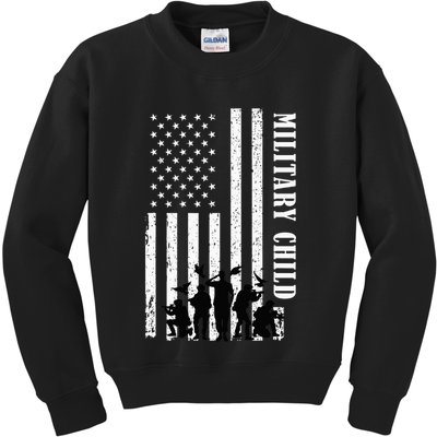 Purple Up Children's Costumes Military Children's Month American Flag Kids Sweatshirt