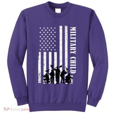 Purple Up Children's Costumes Military Children's Month American Flag Sweatshirt