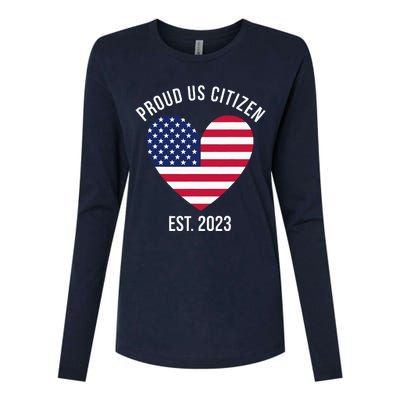 Proud US Citizenship Decoration American New USA Citizen Womens Cotton Relaxed Long Sleeve T-Shirt