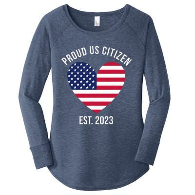 Proud US Citizenship Decoration American New USA Citizen Women's Perfect Tri Tunic Long Sleeve Shirt