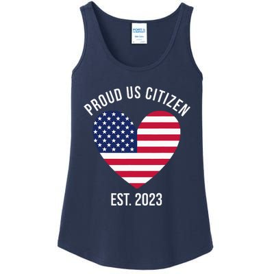 Proud US Citizenship Decoration American New USA Citizen Ladies Essential Tank