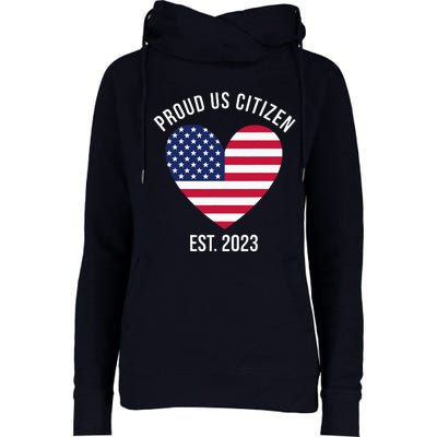 Proud US Citizenship Decoration American New USA Citizen Womens Funnel Neck Pullover Hood