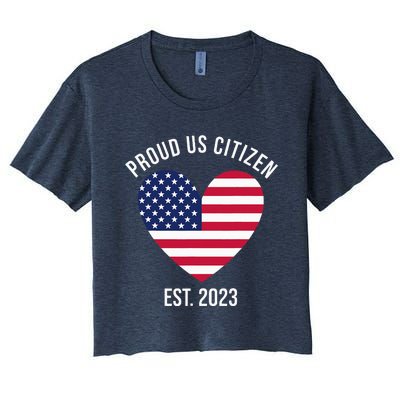 Proud US Citizenship Decoration American New USA Citizen Women's Crop Top Tee