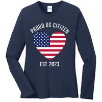 Proud US Citizenship Decoration American New USA Citizen Ladies Long Sleeve Shirt