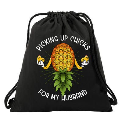 Picking Up Chicks For Husband Swinger Upside Down Pineapple Drawstring Bag