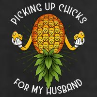 Picking Up Chicks For Husband Swinger Upside Down Pineapple Large Microfiber Waffle Golf Towel