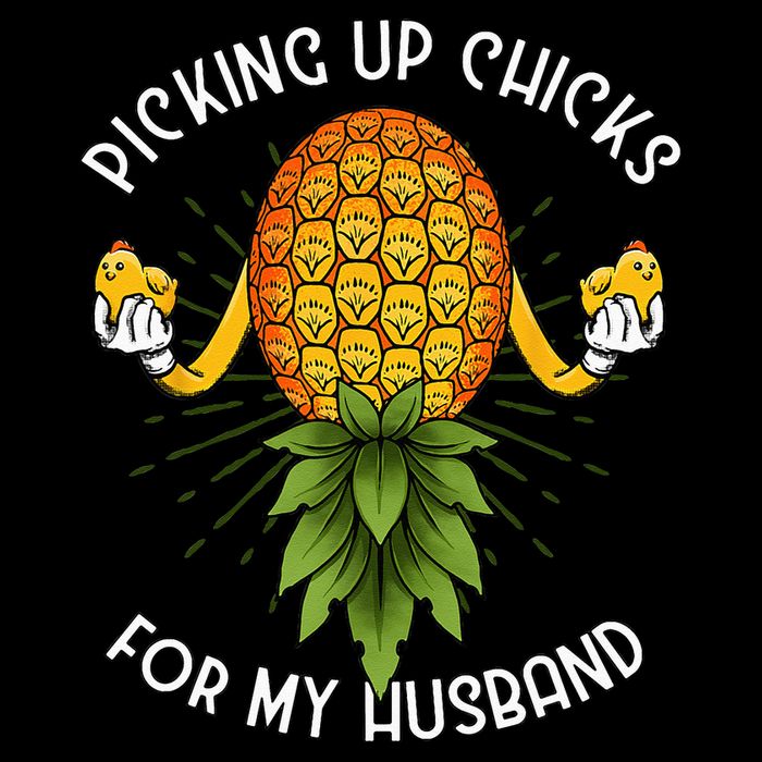 Picking Up Chicks For Husband Swinger Upside Down Pineapple Cropped Pullover Crew