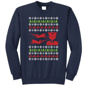 Pilot Ugly Christmas Airplane Aircraft Sweatshirt