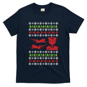 Pilot Ugly Christmas Airplane Aircraft T-Shirt