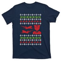 Pilot Ugly Christmas Airplane Aircraft T-Shirt